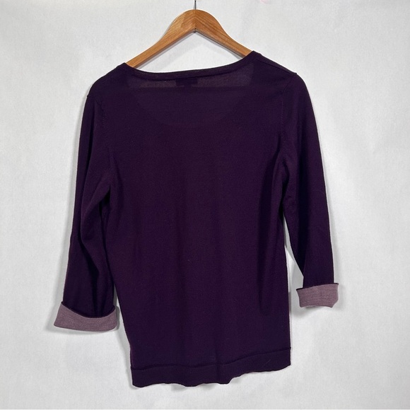The Limited Lightweight Wool Blend Purple Sweater - Picture 3 of 10